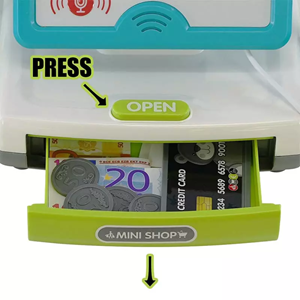 اسباب بازی صندوق فروشگاهی کودک سبز supermarket cashier toys BSCI Five Star_اسباب بازی